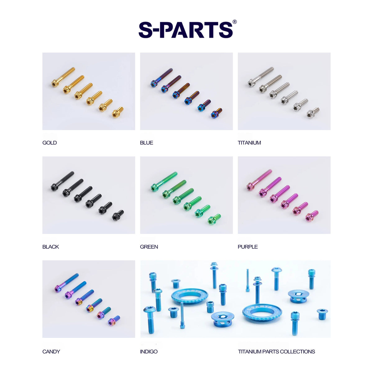 SPARTS M4 D8.5 Titanium Truss Head Self-Tapping Screws for Motorcycles