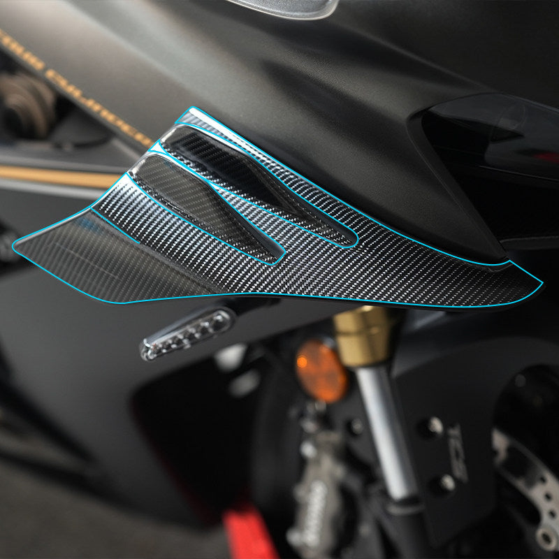 SPARTS Carbon Fiber Protective Stickers for QJMotor SRK 800 – Motorcycle Body Protection Decals