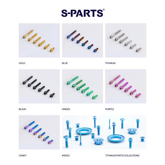 SPARTS Titanium Socket Head Bolts M4x6–25mm for Motorcycles