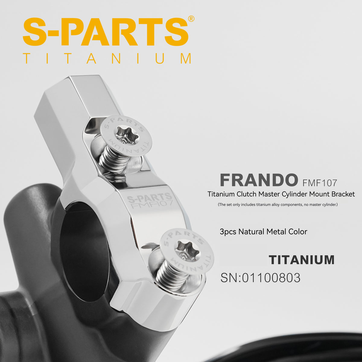 SPARTS Titanium Alloy Clamp Bolt Kit for Frando FMF107 Master Cylinder (3 Pcs)