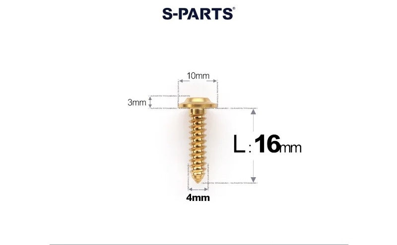 SPARTS M4 Titanium Self-Tapping Screws for Motorcycles