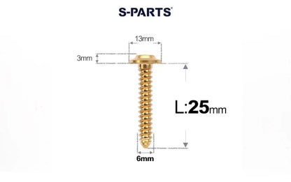 SPARTS M6 Titanium Flanged Button Head Self-Tapping Bolt D13