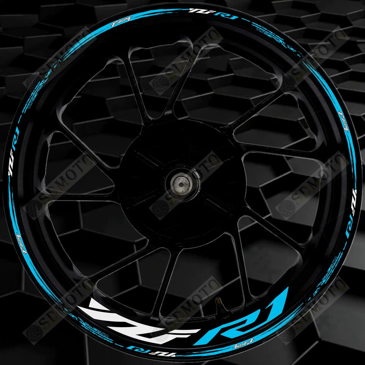 Yamaha YZF-R1 Reflective Wheel Rim Decals Waterproof Motorcycle Rim Stickers