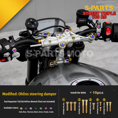 SPARTS Titanium Bolts for Triumph Street Triple 765 RS – Body & Controls Upgrade Fasteners