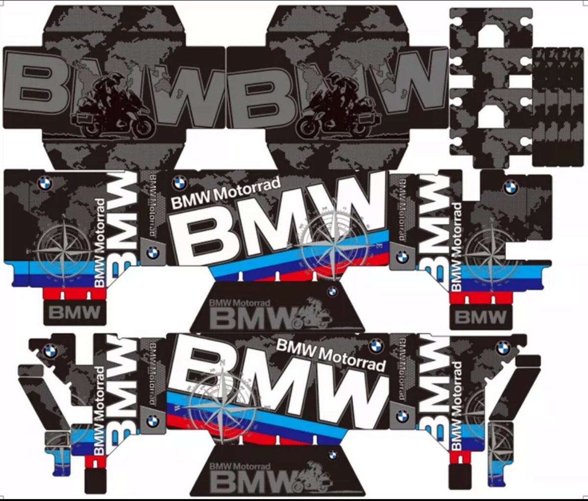BMW F750GS / F850GS / R1250GS ADV OEM Aluminum Pannier Sticker Kit