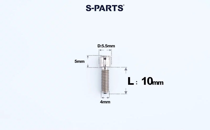 SPARTS M4×10/12mm D5.5 Titanium Small Head Socket Cap Bolts