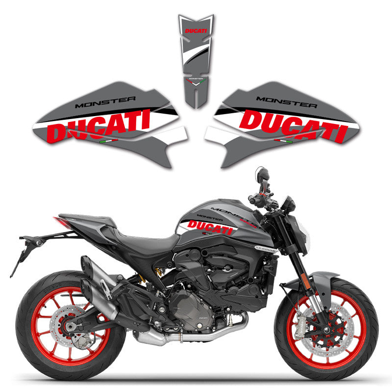 Ducati Monster 950 Spine-Style Tank Pad – Scratch-Resistant Decorative Tank Protector