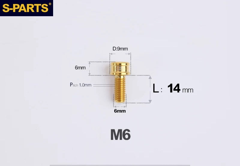 SPARTS M6×10–40mm SL Super Lightweight Titanium Socket Cap Bolts for Bicycles