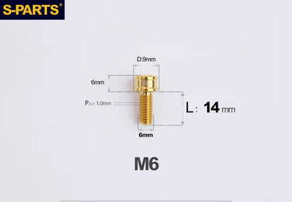 SPARTS M6×10–40mm SL Super Lightweight Titanium Socket Cap Bolts for Bicycles
