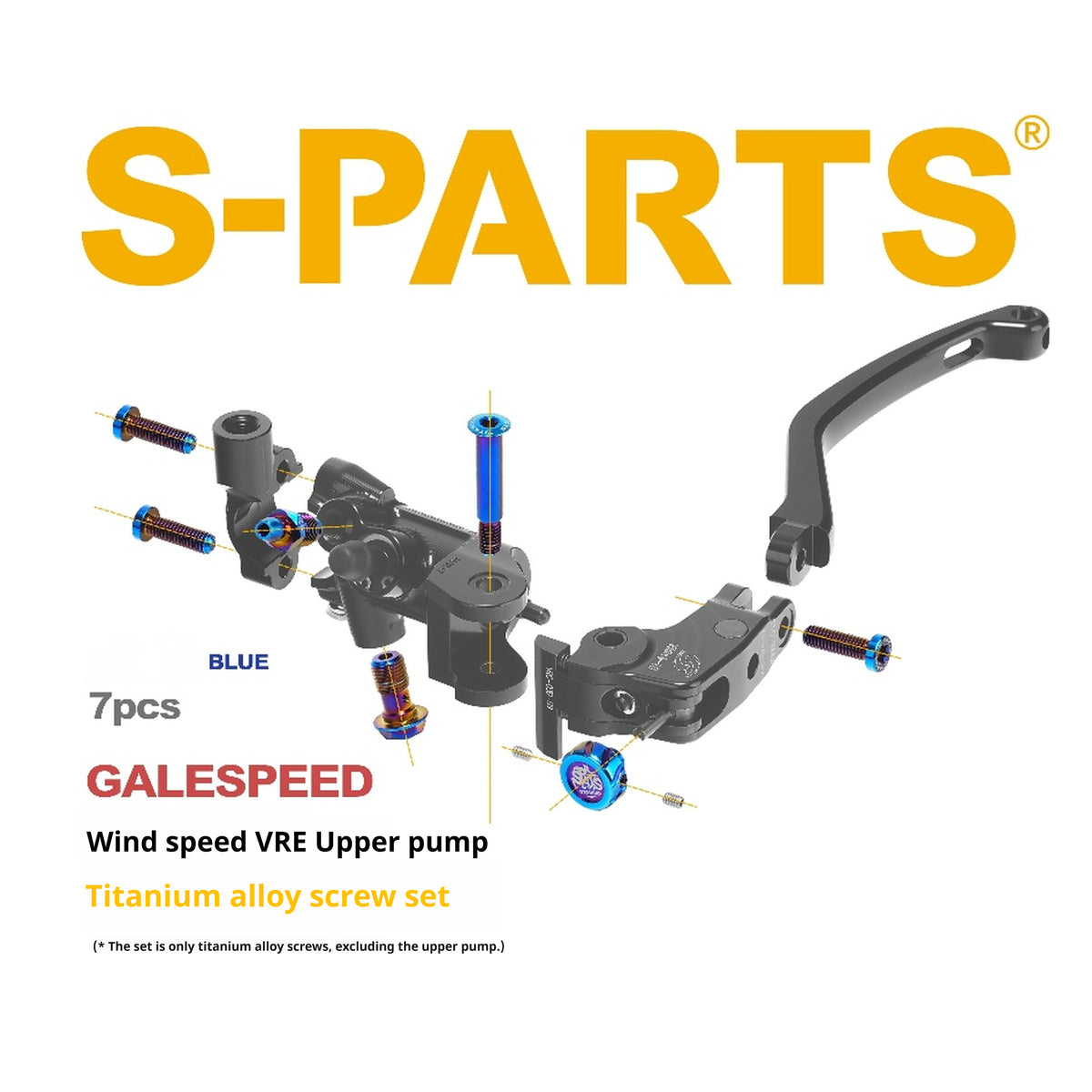 SPARTS Titanium Bolt Kit for GALESPEED VRE Master Cylinder｜TC4 Motorcycle Brake Pump Screws