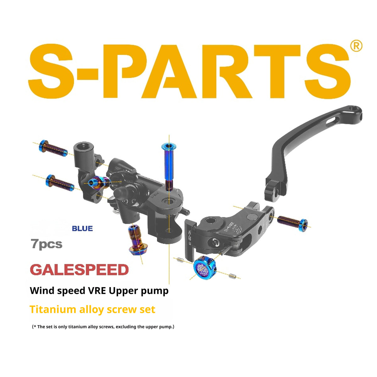 SPARTS Titanium Bolt Kit for GALESPEED VRE Master Cylinder｜TC4 Motorcycle Brake Pump Screws