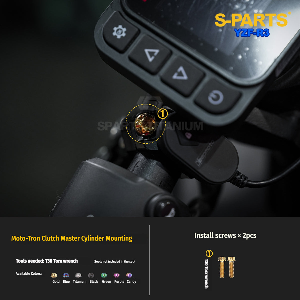 SPARTS Titanium Front End and Brake Fastener Kit for Yamaha YZF-R3