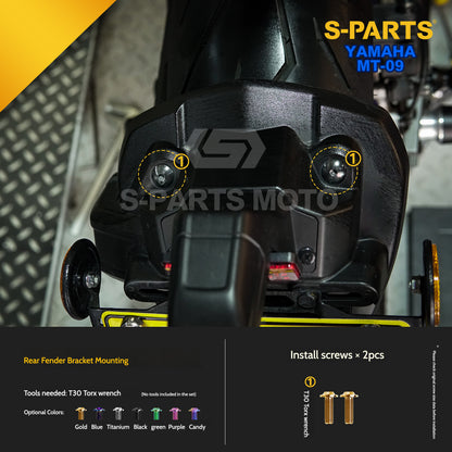 SPARTS Titanium Bodywork & Footpeg Bolt Kit for Yamaha MT-09