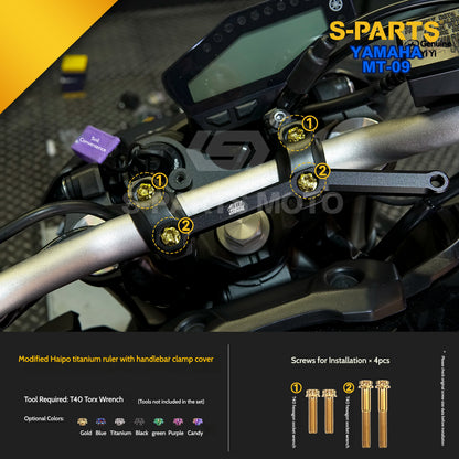SPART Titanium Cockpit Fasteners & Handlebar Control Hardware Kit for Yamaha MT-09