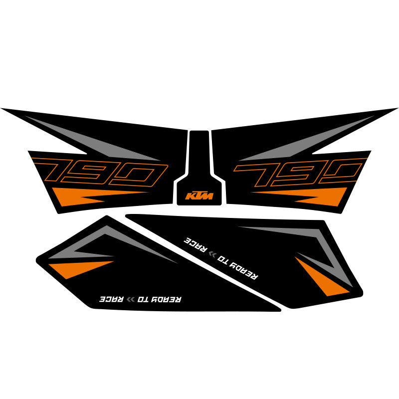 KTM 790 Duke / 890 Duke Tank Grips – Anti-Slip Fishbone Tank Pad and Scratch Protection Decals