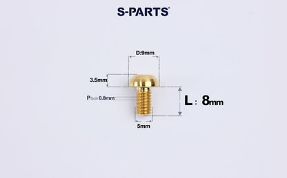 SPARTS A2 M5 Titanium Button Head Bolts for Bicycle Brake Caliper Upgrades Ultra-Light Fasteners