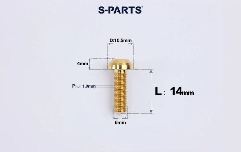 SPARTS M6×8–35mm Titanium Button Head Bolts for Bicycle Brake Calipers