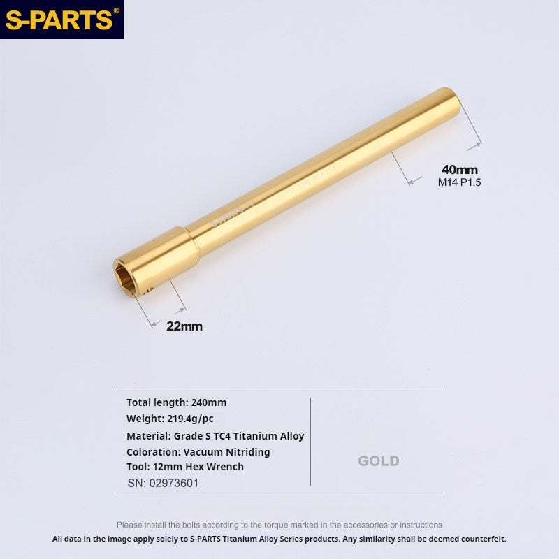 SPARTS Honda CBR650 Titanium Axle Kit (Front & Rear) – Lightweight Motorcycle Upgrade Set