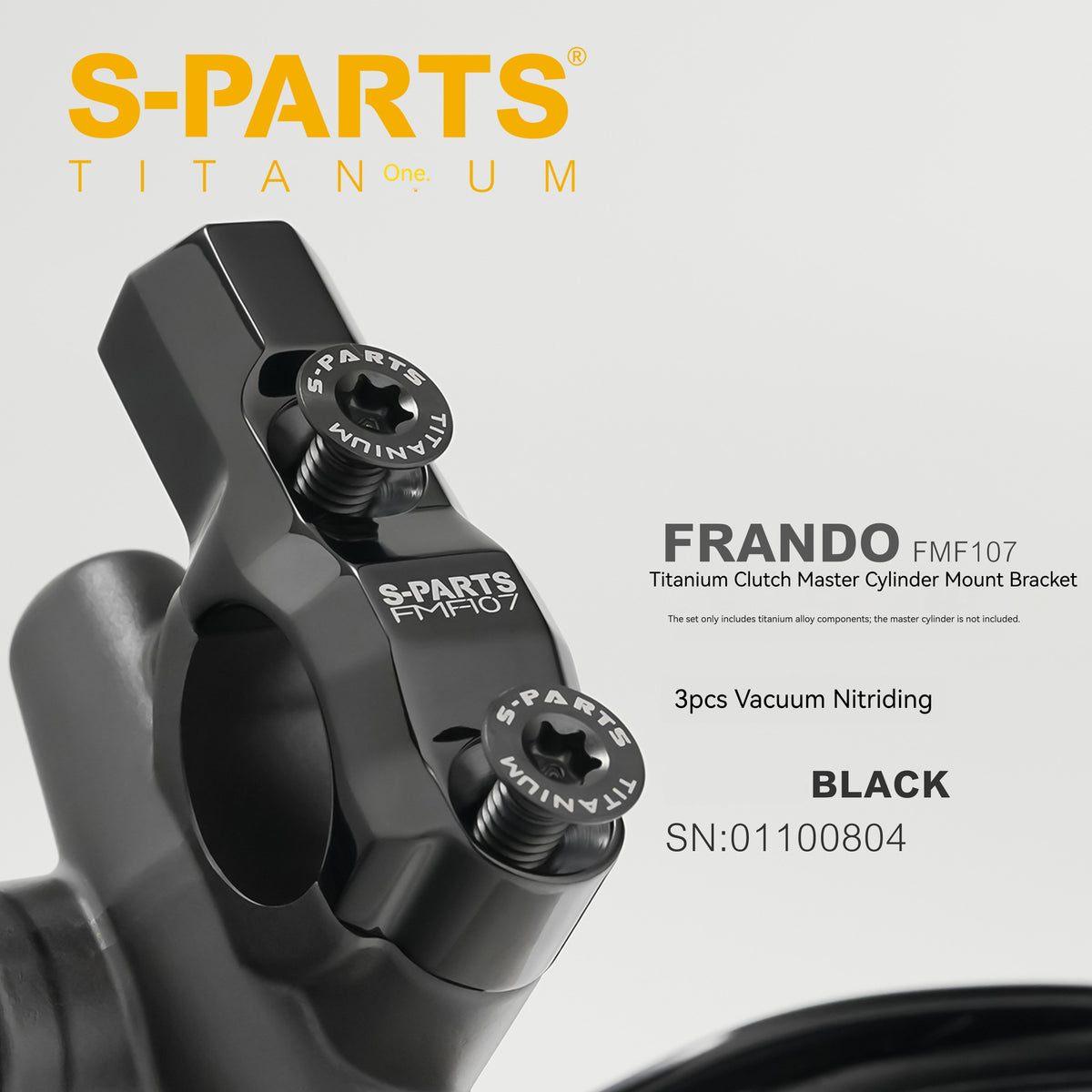 SPARTS Titanium Alloy Clamp Bolt Kit for Frando FMF107 Master Cylinder (3 Pcs)