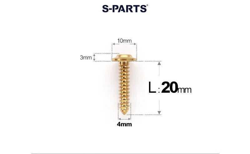 SPARTS M4 Titanium Self-Tapping Screws for Motorcycles