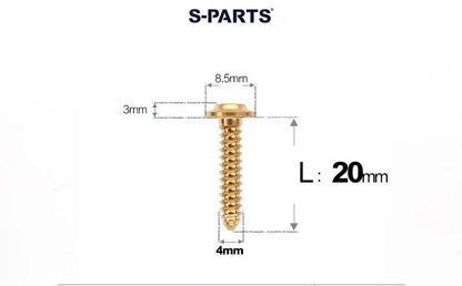 SPARTS M4 D8.5 Titanium Truss Head Self-Tapping Screws for Motorcycles