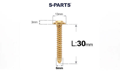 SPARTS M6 Titanium Flanged Button Head Self-Tapping Bolt D13