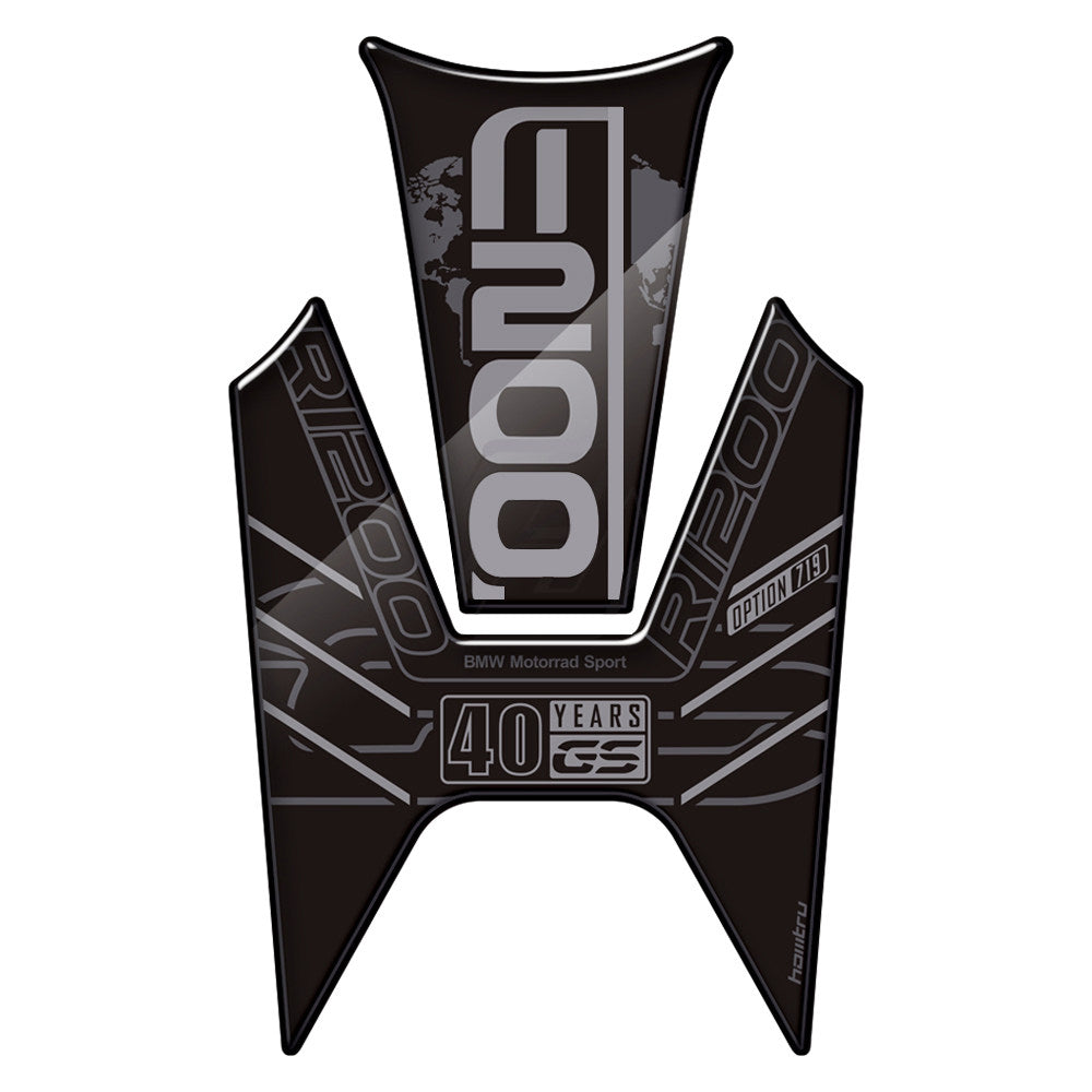 BMW R1250GS / R1200GS (2014–2022) Fuel Tank Fishbone Grip Pad Sticker Anti-Slip Tank Protector Decal Kit Motorcycle Styling Accessory