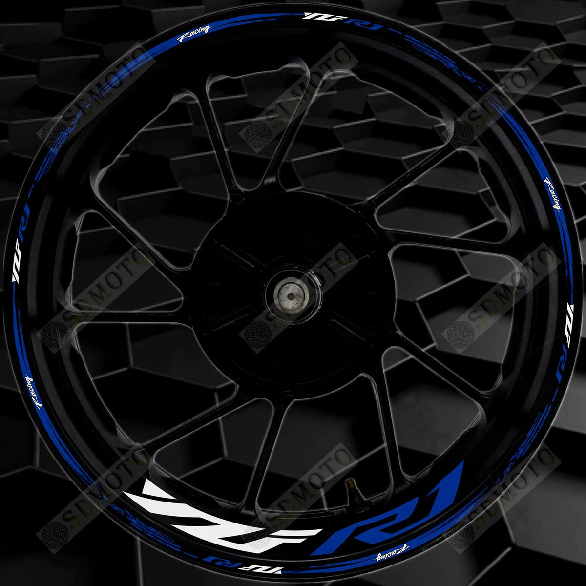 Yamaha YZF-R1 Reflective Wheel Rim Decals Waterproof Motorcycle Rim Stickers