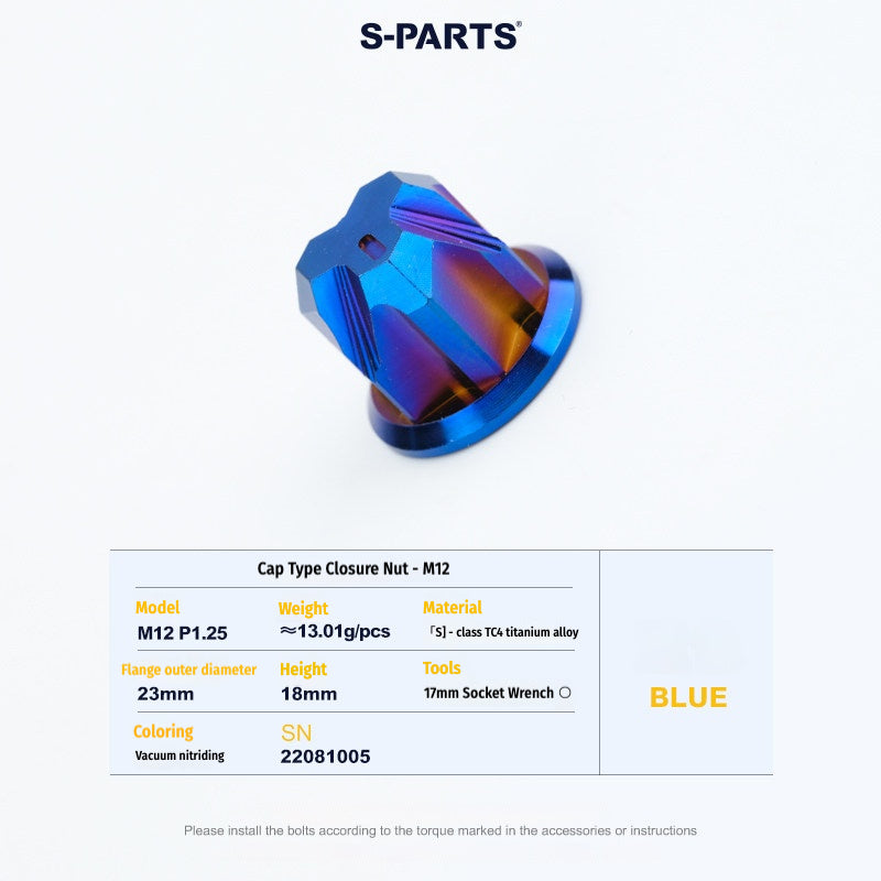 SPARTS Titanium Variator Lock Nut for Vespa 150 Sprint / Primavera – Closed-End Upgrade