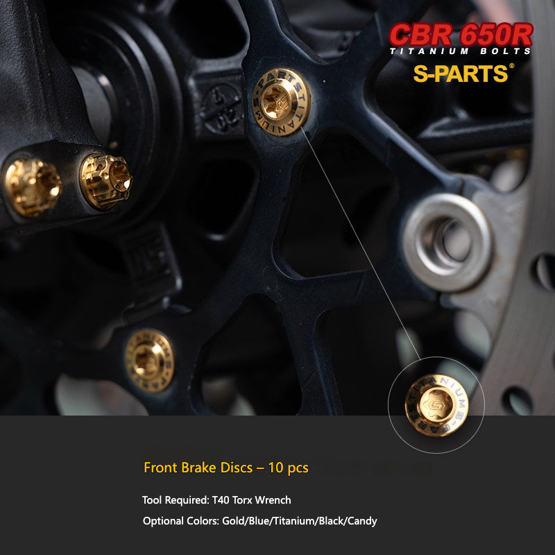 S-parts Titanium Safety, Braking & Handling Bolts Kit for Honda CBR650R