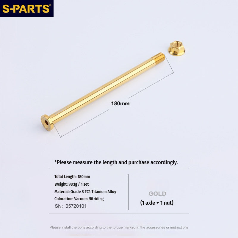 SPARTS Titanium Rear Axle Kit for Sur-Ron Light Bee – TC4 Grade, CNC Machined, Multiple Colors