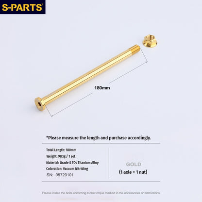 SPARTS Titanium Rear Axle Kit for Sur-Ron Light Bee – TC4 Grade, CNC Machined, Multiple Colors