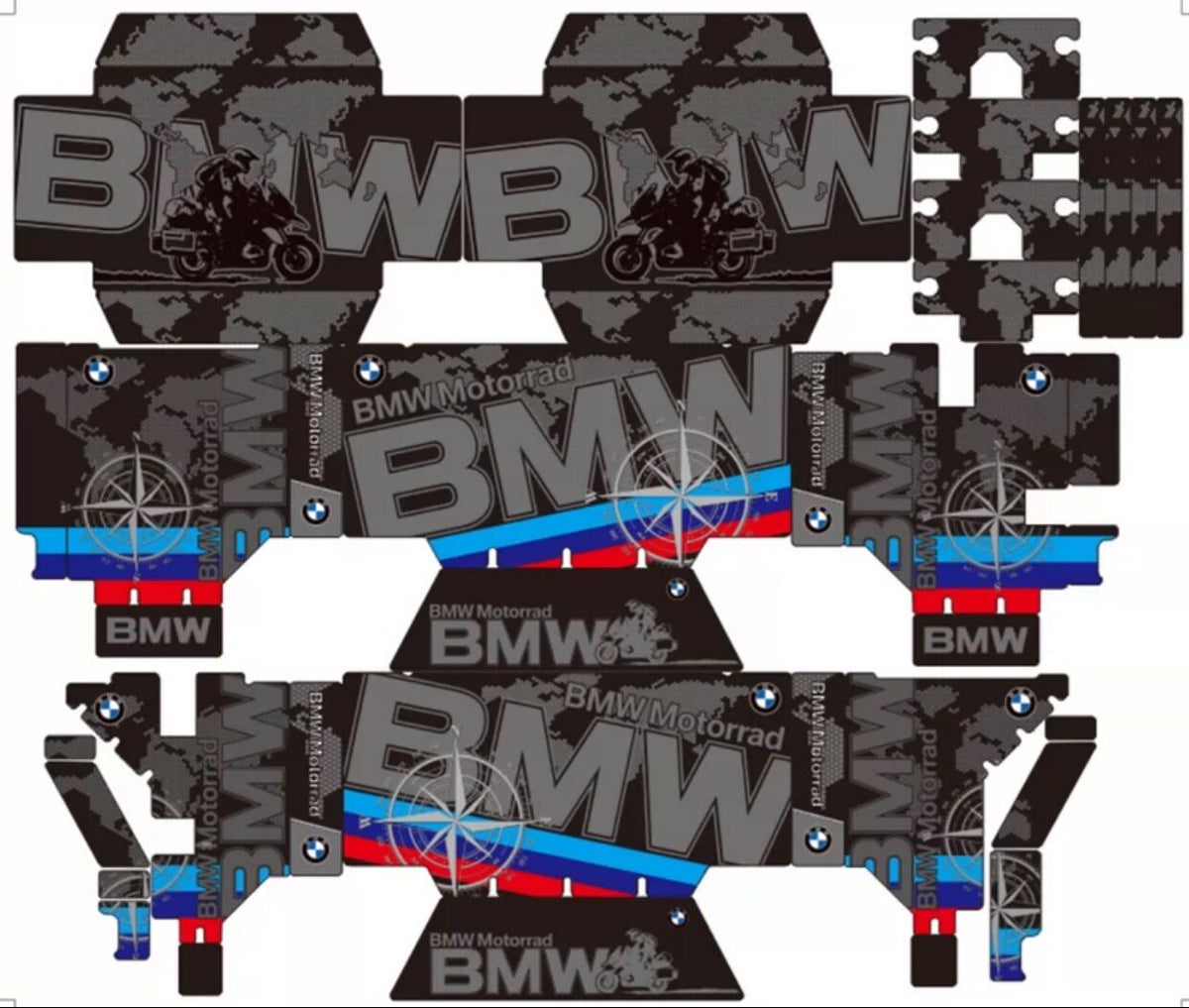 BMW F750GS / F850GS / R1250GS ADV OEM Aluminum Pannier Sticker Kit