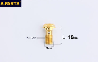 SPARTS M10 Single-Hole Banjo Bolt Hex Head – TC4 Titanium Brake Line Bolt for Motorcycle Calipers