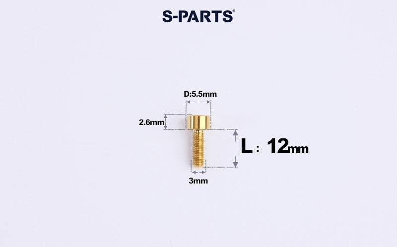 SPARTS M3 L6-20 Classic Button Head Golden Titanium Bolt
