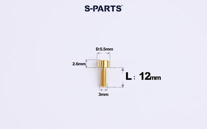 SPARTS M3 L6-20 Classic Button Head Golden Titanium Bolt