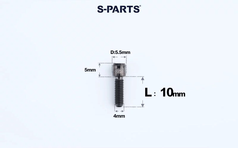 SPARTS M4×10/12mm D5.5 Titanium Small Head Socket Cap Bolts