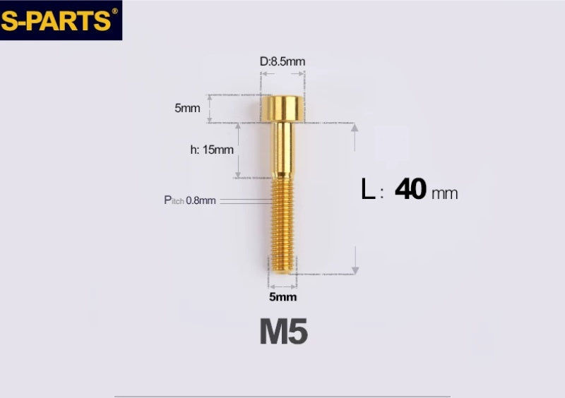 SPARTS M5 Titanium Socket Head Cap Bolts