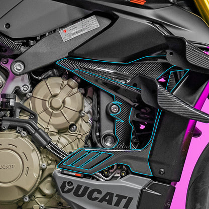 Full Carbon Fiber Protection Kit for Ducati Streetfighter V4 S 2024 PVC Scratch-Resistant Body Protection Film
