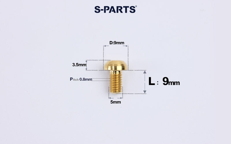 SPARTS A2 M5 Titanium Button Head Bolts for Bicycle Brake Caliper Upgrades Ultra-Light Fasteners