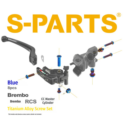 SPARTS TC4 Titanium Bolt Kit for Brembo RCS CC Master Cylinder | Motorcycle Brake Master Cylinder Fasteners