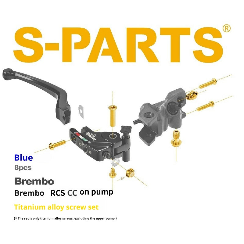 SPARTS TC4 Titanium Bolt Kit for Brembo RCS CC Master Cylinder | Motorcycle Brake Master Cylinder Fasteners