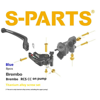 SPARTS TC4 Titanium Bolt Kit for Brembo RCS CC Master Cylinder | Motorcycle Brake Master Cylinder Fasteners