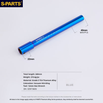SPARTS Honda CBR650 Titanium Axle Kit (Front & Rear) – Lightweight Motorcycle Upgrade Set