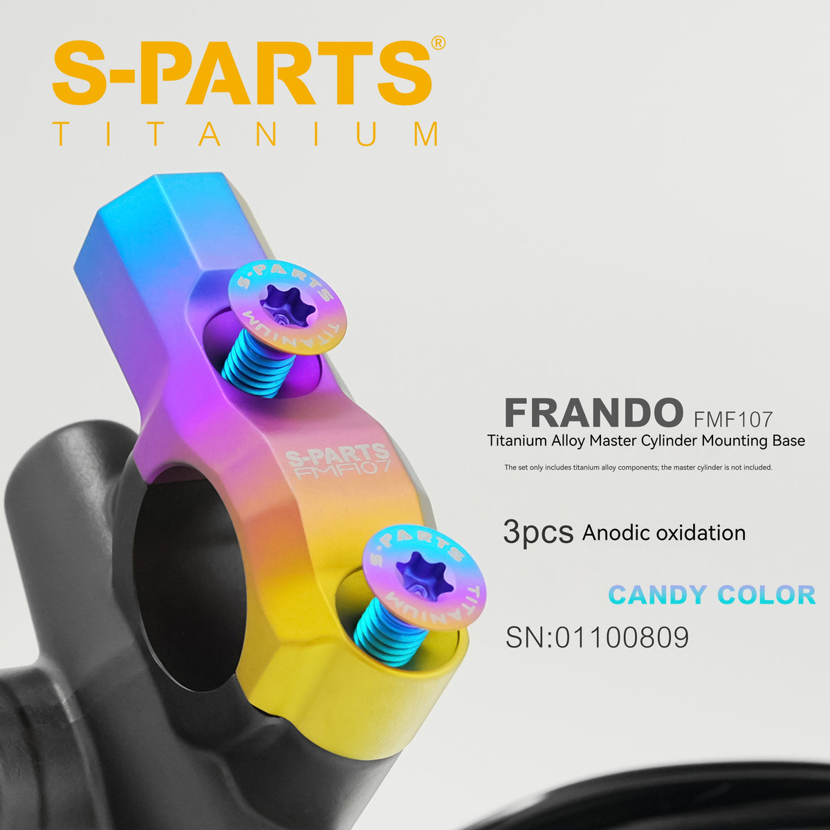 SPARTS Titanium Alloy Clamp Bolt Kit for Frando FMF107 Master Cylinder (3 Pcs)