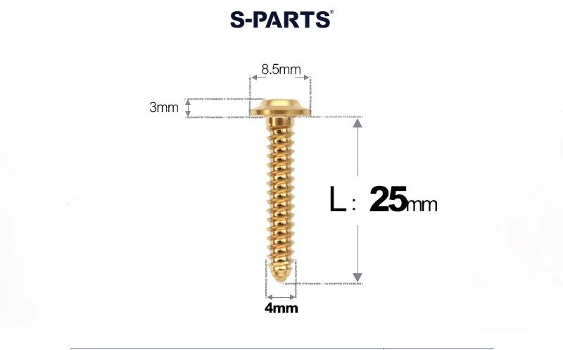 SPARTS M4 D8.5 Titanium Truss Head Self-Tapping Screws for Motorcycles