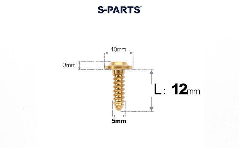 SPARTS Button Head M5×L10-35 Titanium Screws Self-Tapping Bolt