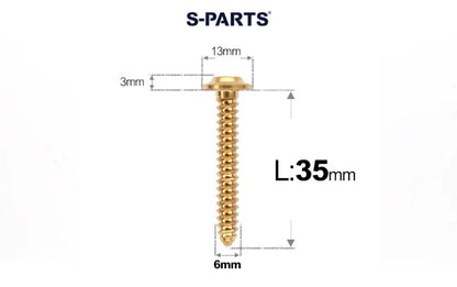 SPARTS M6 Titanium Flanged Button Head Self-Tapping Bolt D13