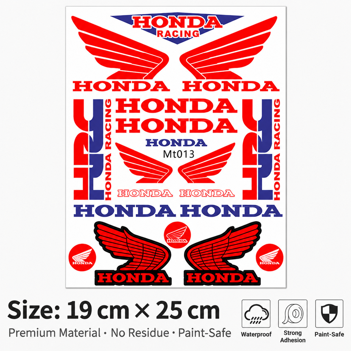 Honda HRC CBR SHOWA Motorcycle Decals Waterproof Body & Helmet Stickers