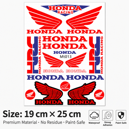 Honda HRC CBR SHOWA Motorcycle Decals Waterproof Body & Helmet Stickers